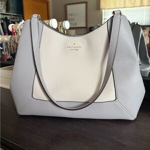 Kate Spade Two-Tone Gray and Cream Shoulder Bag
